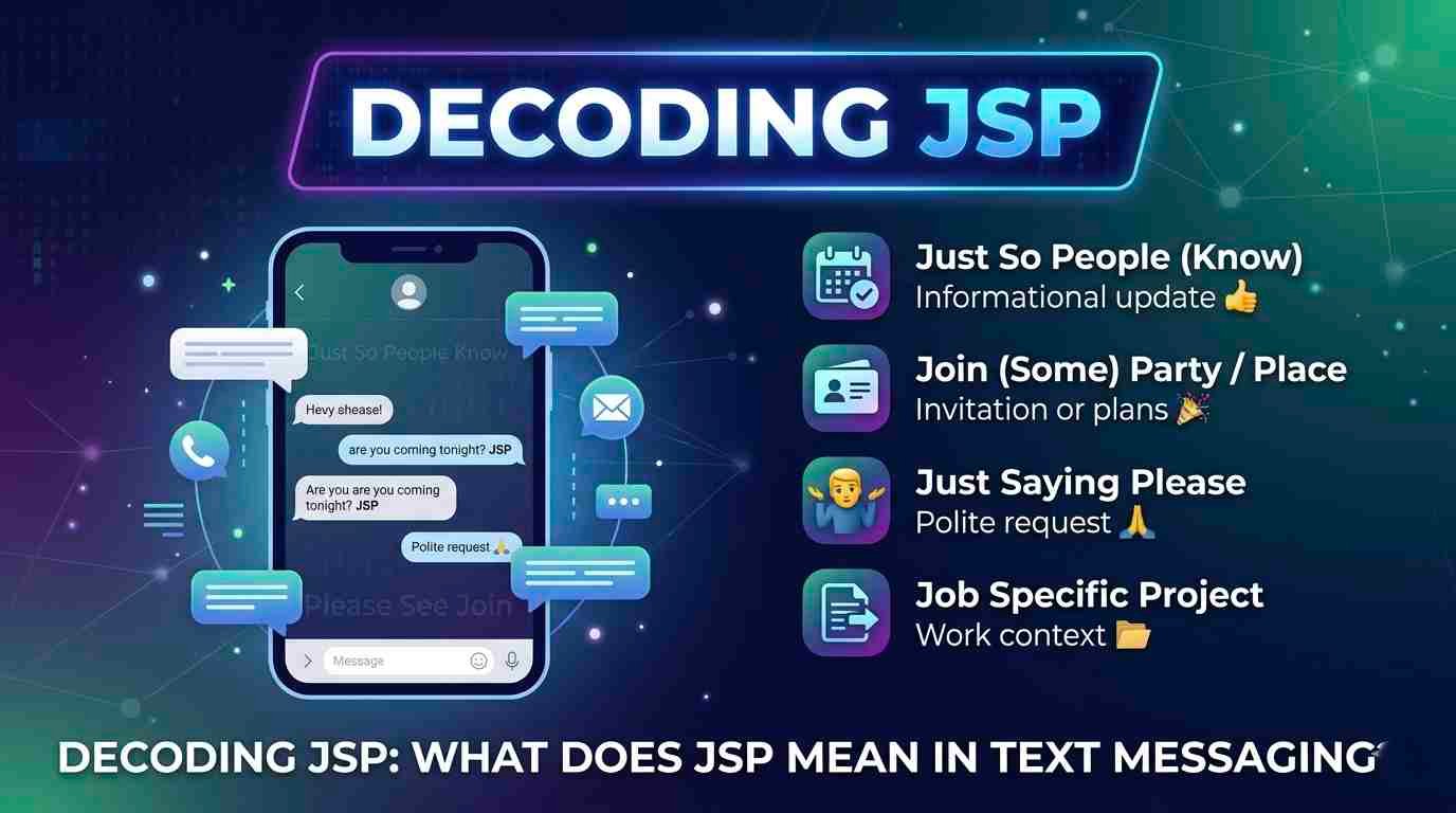 what does jsp mean in text